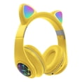 thumbnail image 1 of Seitruly Auriculares con orejas de gato con micrófono Bluetooth 5,0, auriculares inalámbricos con cancelación de ruido RGB, Gamer, adultos, niños y Cables de audio/vídeo No.05, 1 of 8