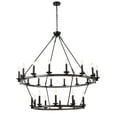 thumbnail image 2 of Aiwen 26 Bulbs 2 Tiers Modern Oversize Wagon Wheel Chandelier , Industrial Ceiling Light, 2 of 8