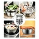 thumbnail image 4 of Stainless Steel Basin Kitchen Multifunctional Vegetable Washing Basin Household Vegetable Washing Grater Basin Soup Basin Four Piece SetFeatures:Quantity: 1 pcMaterial: Stainless steelColor: Sil, 4 of 6