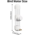 thumbnail image 3 of Duslogis 9.4oz No Mess Bird Water Dispenser,Automatic Parrot Water Feeder with Spring Valve, Clear Cage Water Drinker for Parakeets Cockatiels Budgies Finch Lovebirds & Canary (White,220ml), 3 of 7