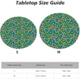 thumbnail image 2 of Elastic Round Fitted Tablecloth, Fit Christmas Candy Cane Design, Stretchable Polyester Fabric for Kitchen, Dining Party Decor, 40"- 44" Table Cover (Small), 2 of 4