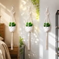 thumbnail image 6 of Macrame Plant Hanger Indoor - Hanging Planter for Plants Holder, Boho Hanging Planter Basket with Cascading Tassels & Hanging Ring, For Indoor Outdoor Home Decor, 6 of 6