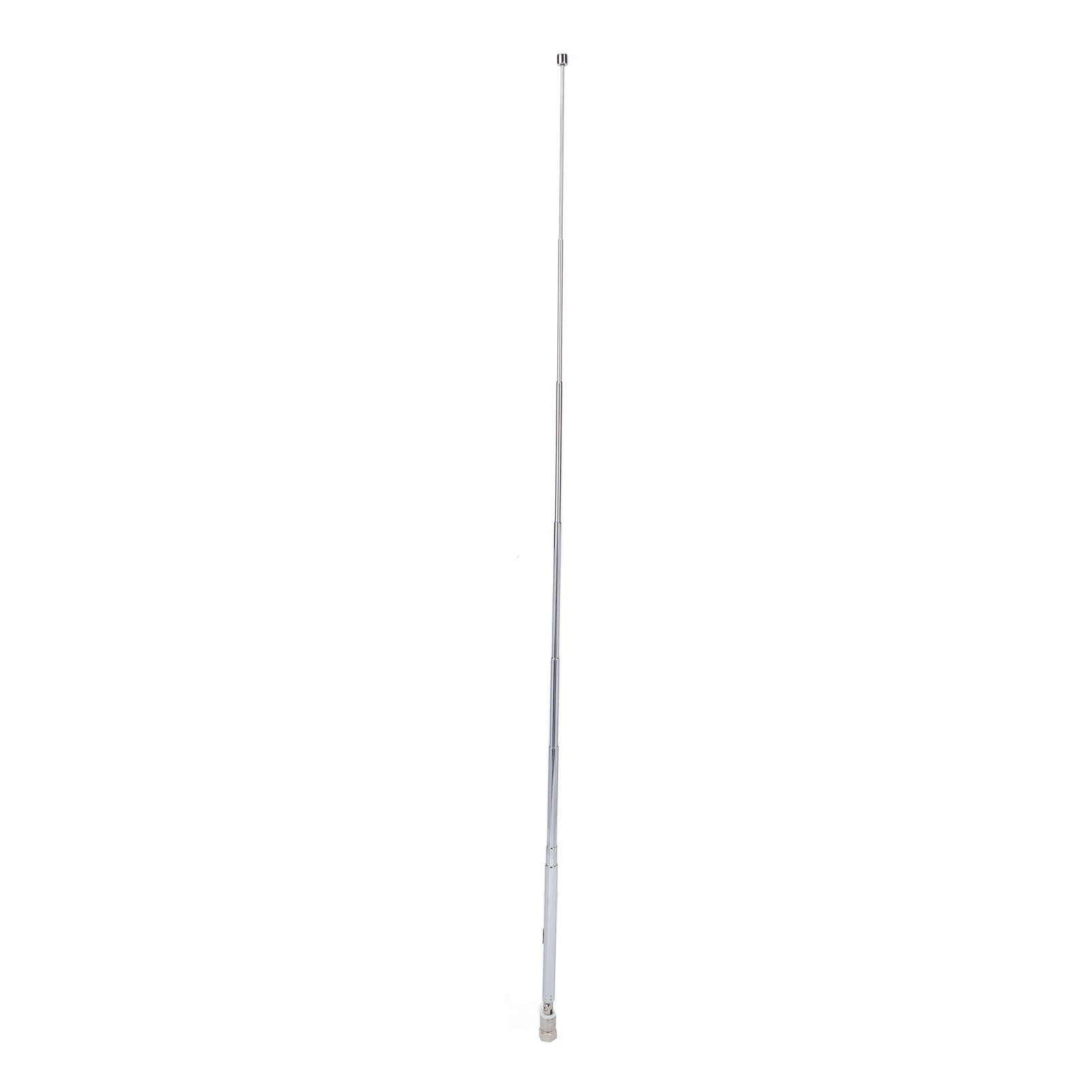 8 Sections Telescopic  Antenna, F Male Connector Telescopic  Antenna 75 Ohm  For Sangean For