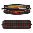 thumbnail image 2 of Cauagu Tartan Plaid Print Leather Pencil Pen Case - Stationery Bag Portable Stationery Bag Big Capacity Pencil Pouch Cosmetic Organizer Bag for Men & Women, 2 of 7