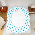 thumbnail image 5 of Feelyou White Blue Abstract Full Size Sheets, Fashion Polkadot Bed Sheets, 4-Piece, 5 of 7