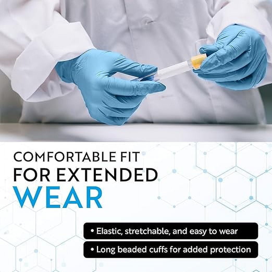 MEDELIM Medical Gloves - Nitrile Gloves Disposable Latex Free, 5 Mil, Powder-Free, Blue, Medium, 1000 Pcs