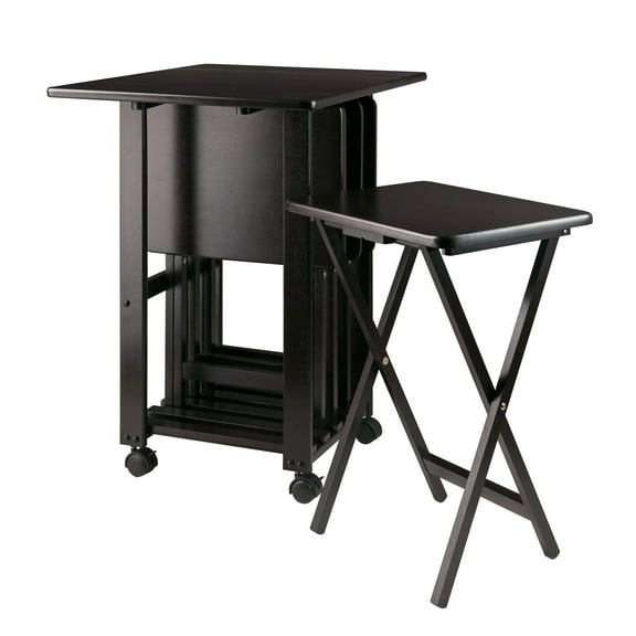 Winsome Wood Sophia 5-Piece Snack TV Table Set, Coffee Finish