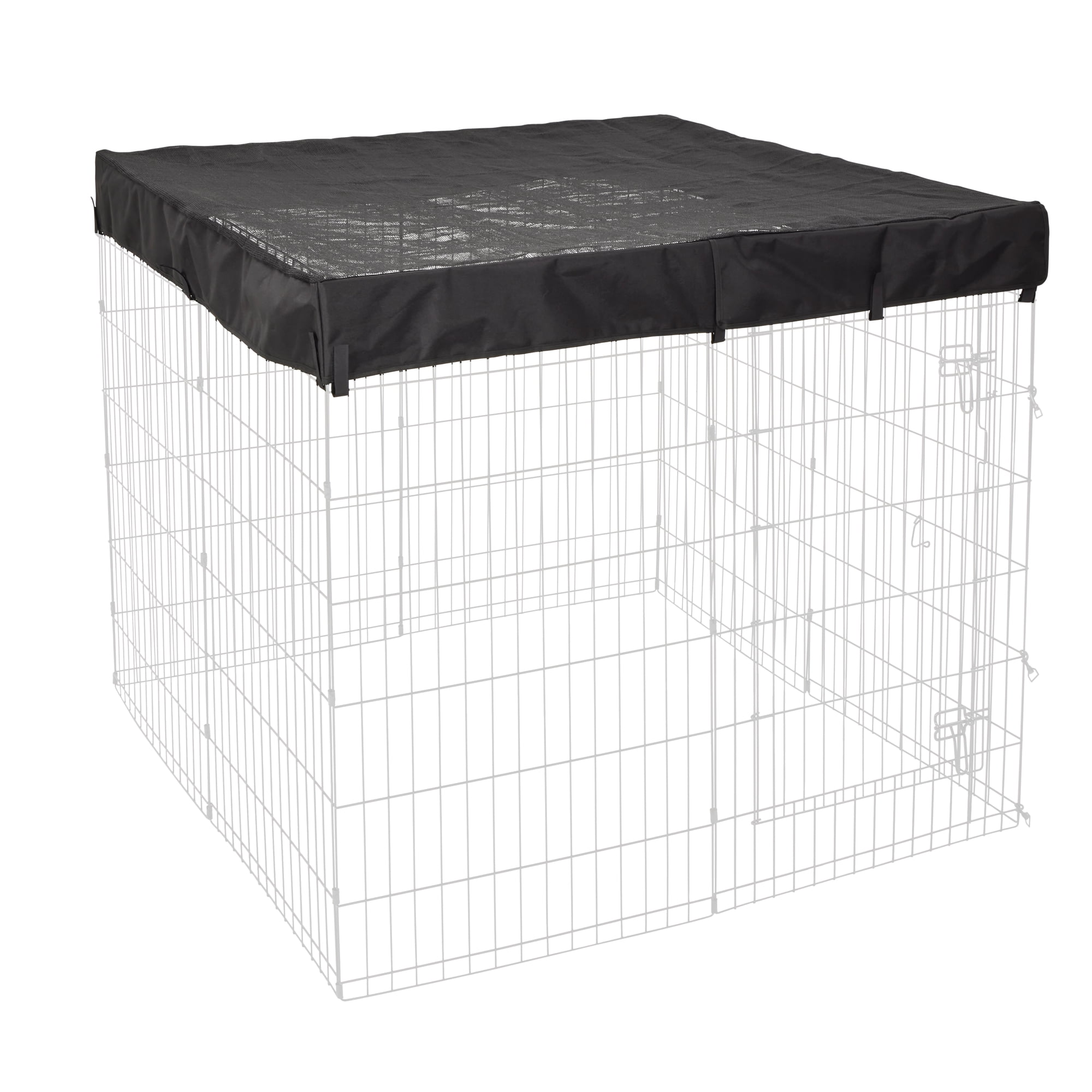 MidWest Homes Foldable Poly-Mesh Square Top with Door Panel Access for Pets, , Fits ALL MidWest Exercise Pens, Black