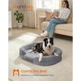 thumbnail image 2 of Feandrea Cama para Perros Grandes, 91 x 68 x 18 cm, Funda Extraíble y Lavable, Forro Repelente al Agua, Bordes Elevados, Gris Claro, 2 of 5