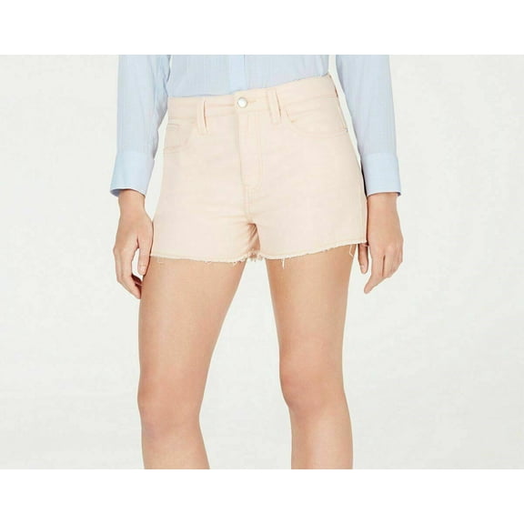 Tinseltown Women's Short Pink High Rise Cut-off Shorts Juniors (29,Cameo Pink)