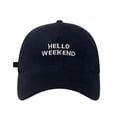 thumbnail image 3 of XIAOCHA Womens Hello Weekend Embroidered Dad Hat Adjustable Hat Band Farm Baseball Cap,Black, 3 of 3