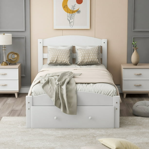Twin Bed Frame For Kids Upgrade Pine, How To Attach A Headboard Twin Bed Frame