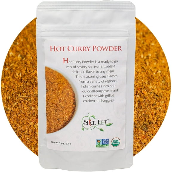 The Spice Hut - Curry in a Hurry Powder - Organic, Salt-Free Seasoning - Curry Spice Blend for Indian Cooking, Vegan, Gluten-Free, Keto -NO MSG- 2oz Resealable Pouch