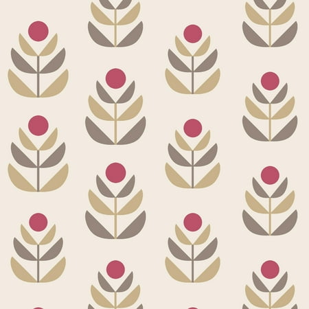 Beacon House Oslo Red Geometric Tulip Wallpaper