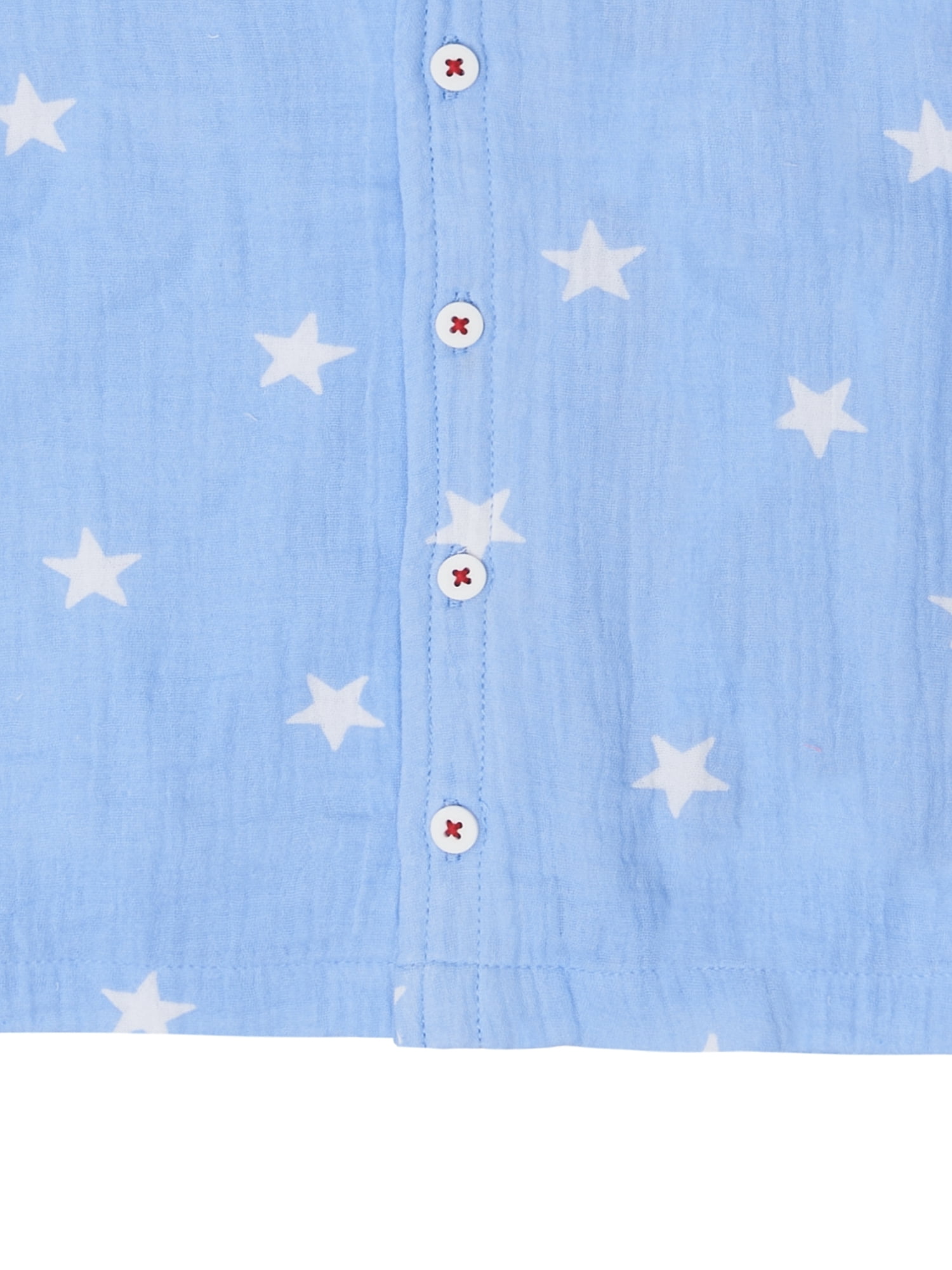 Way to Celebrate Baby and Toddler Boy Americana Shirt and Short Set, Sizes 0-3M-5T