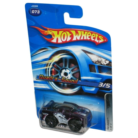 Hot Wheels Tag Rides 3/5 (2006) Purple Quadra-Sound Toy Car #073