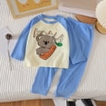thumbnail image 2 of masbird 2 Pieces Boys Girls Pajamas Toddler Long Sleeve Cotton Pjs Kids Sleepwear Sets 6-12 Months 12-24 Months 2t 3t 4t 5t 6t 7t 8t 9t(Sky Blue,4-5 Y), 2 of 4