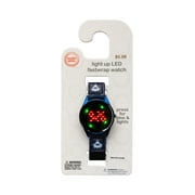 Wonder Nation Boys Round LED Dial Shark Print Velcro Kids Digital Watch، Blue