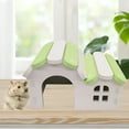 thumbnail image 4 of LAMIRO Hamster Hideout Wooden Gerbil House, Rainbow Bridge Mouse Sports Toy Hamster Cage Accessories for Small Animal Habitat Hamster Guinea-Pig Hedgehog Squirrel, 4 of 7