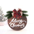 thumbnail image 4 of Christmas Welcome Sign Natural Wooden Front Porch Sign Wall Door Decor with Bow, 4 of 10