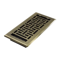 Decor Grates AJH410-A Oriental Floor Register, 4x10 Inches, Antique Brass Finish