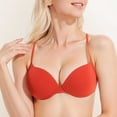 thumbnail image 6 of Nfurl Women's Plunge Bras Push up Underwire Balconette Adjustable Strap Support Lift V Neck Bra Anti-sagging Everyday Balconette Red,XL, 6 of 9
