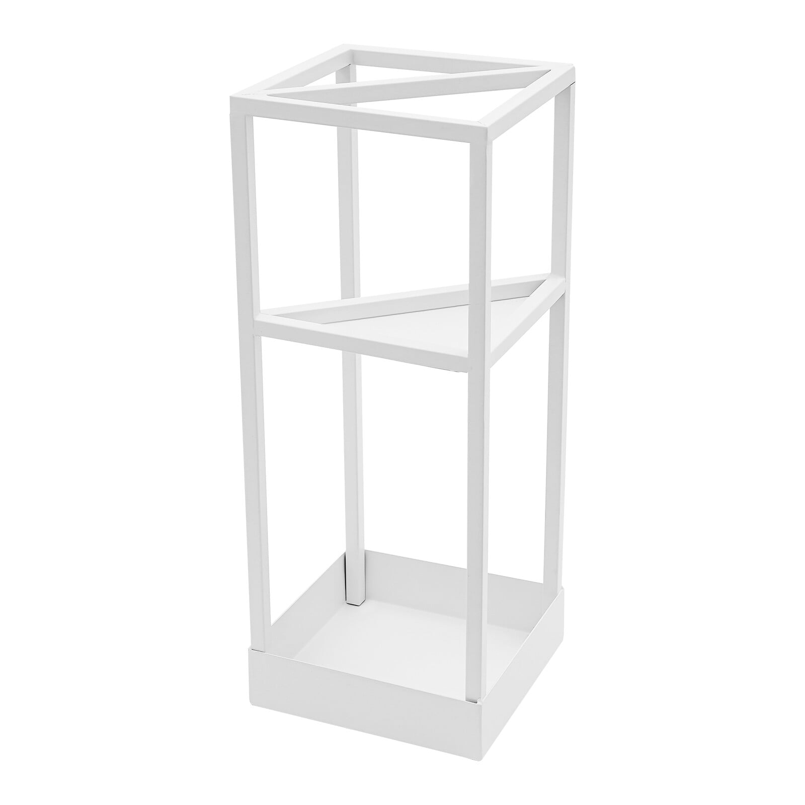 20*20*53cm White Square Modern Umbrella Rack Freestanding Umbrella Rack for Storing Umbrellas Hiking Poles