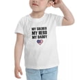 thumbnail image 3 of My Soldier My Hero My Daddy Cute Toddler T-Shirts for Boys Girls (White, Youth XL), 3 of 5