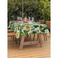 thumbnail image 2 of Outdoor Tablecloth with Umbrella Hole and Zipper, St. Patrick's Day Rectangle Table Cloth 54x80 Inch Waterproof Tablecloth, Spring Shamrocks Green Love Hats Retro Picnic Table Cover for Patio Camping, 2 of 7