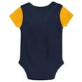 thumbnail image 3 of Newborn & Infant Navy/Gold Milwaukee Brewers Little Champ Three-Pack Bodysuit Bib & Booties Set, 3 of 5