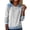Silver, variant on Yigetop Hoodie Sweatshirt for Women Women's Denim Patchwork Hoodies Sweatshirts Cute Long Sleeve Soft Casual Pullover Cute Shirts for Women Beige L