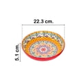 thumbnail image 4 of Juego 4 Bowl Galerias El Triunfo Ceramica Rojo Amarillo Verde Azul Diseño Garigoleado 22cm, 4 of 4