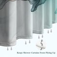 thumbnail image 6 of Black Green Translucent Marble Pattern Shower Curtain 84"x72" ,Bathroom Decorative Shower Curtains Set with 12 Hooks,Modern Waterproof Washable Shower Curtain, 6 of 6