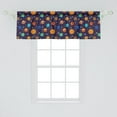 thumbnail image 2 of Ambesonne Space Window Valance, Cheerful Planets and Rockets, 54" X 18", Multicolor, 2 of 3