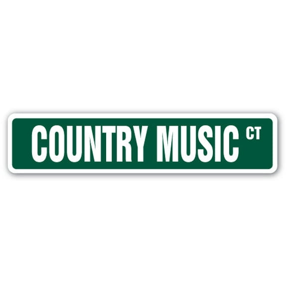 COUNTRY MUSIC Street Sign hillybilly music country radio C&W | Indoor/Outdoor | 36" Wide