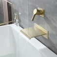 thumbnail image 3 of Sumerain Waterfall Wall Mount Tub Filler Faucet with Valve ,High Flow Rate,Brushed Gold, 3 of 13