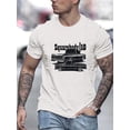 thumbnail image 1 of 1pc Men'S Casual Crew Neck T-Shirt with Classic Car Print - Knit Fabric with Slight Stretch, Regular Fit for Summer - Fashionable Everyday Wear, 1 of 8