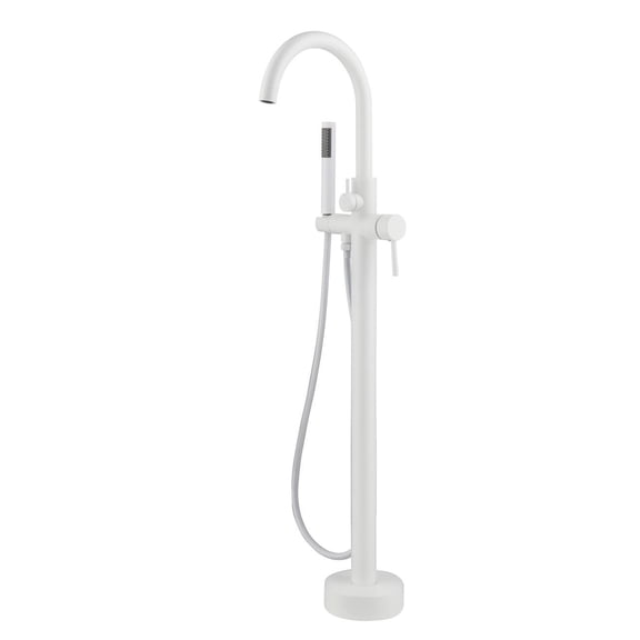 Contemporary High Flow Freestanding Gooseneck Tub Faucet