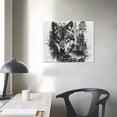 thumbnail image 4 of Orinice Wild Wolf Wall Art Black And White Abstract Animal Forest Trees Waterfall Trendy Canvas Print Modern Painting Aesthetic Picture for Living Room Farmhouse Decor  20x16in, 4 of 6