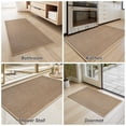 thumbnail image 6 of SIXHOME Bathroom Rug Set of 2 Non Slip Bath Mat Super Absorbent Quick Dry Thin Soft Woven Braided Bath Rugs with Rubber Backing Machine Washable Farmhouse Bathroom Mats Fits Under Door 16"x24" Beige, 6 of 7