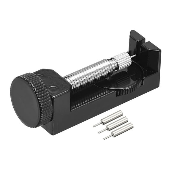 Uxcell Strap Link Pin Removal Tool with 3 Pins, 35mm Adjustable Width for Re-size Watch Band, Black