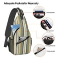 thumbnail image 3 of Lsque Colourful stripes Pattern Cross Chest Bag Diagonally – Premium Durable Front Chest Sling with Adjustable Padded Strap, High-Capacity Storage, 3 of 8