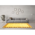thumbnail image 3 of Ahgly Company Machine Washable Indoor Rectangle Abstract Yellow Modern Area Rugs, 8' x 12', 3 of 4