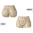 thumbnail image 5 of Xecao Coffee Donuts Print Workout Shorts for Women Soft Smooth Gym Yoga Scrunch Active Tennis Workout Running Shorts, 5 of 9