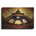 thumbnail image 1 of Luxe Metal Art 'Eiffel Apocalypse Color' by Sebastien Lory, Metal Wall Art, 16"x12", 1 of 7