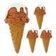 thumbnail image 1 of KAKOWELY 4 piezas de decoración realista de cono de helado para exhibición de postres, accesorios de fotografía, decoración de fiestas, modelos de helados artificiales, 1 of 5