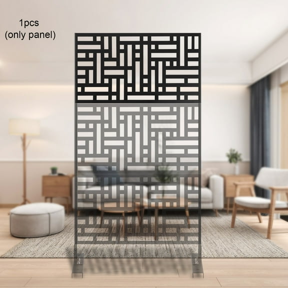 Privacy Screen Decorative Panel Metal Fence for Outdoor Indoor Rectangular