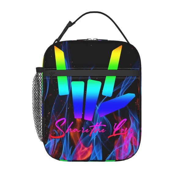 Share The Love Insulated Lunch Bag Leakproof Waterproof Reusable Lunch Boxs Portable Durable Cooler Tote Bag Work Travel