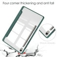 thumbnail image 3 of ELEHOLD Trifold Case for Samsung Galaxy Tab S9 /S9 FE 11.0" 2023 - Auto Wake Sleep Function Kickstand Built-in S Pen Holder Acrylic Clear Back Shockproof Cover for Samsung Tab S9 /S9 FE, Darkgreen, 3 of 8