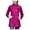 Hot Pink, variant on Women Winter Down Jacket Full Zipper Slim Fit Long Sleeve Overcoat with Pockets Midi Length Outerwear